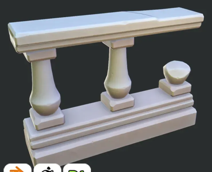 Stylized Stair Railings For Games 3D Art / Tutorial