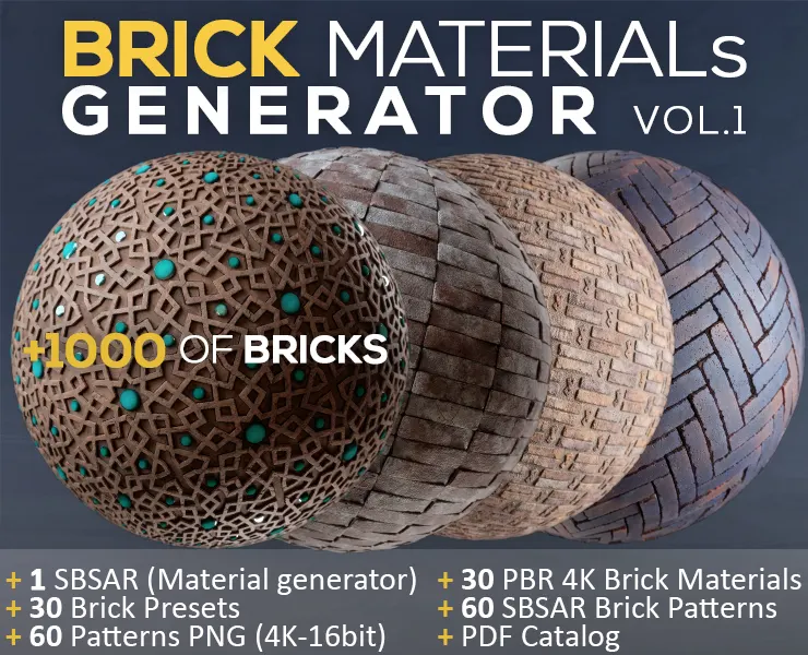 Brick Materials Generator vol.1