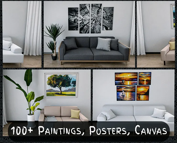 Paintings, posters, canvas | Kpack | Blend file