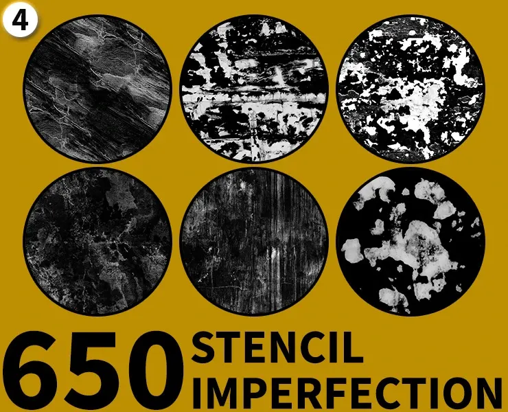 MEGA PACK --- 650 High Quality Useful Stencil Imperfection (9 Categories) vol.4