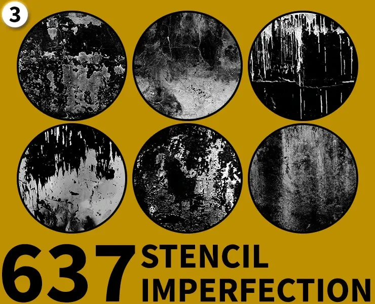 MEGA PACK --- 637 High Quality Useful Stencil Imperfection (9 Categories) vol.3