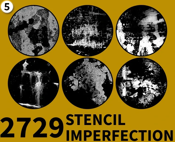 MEGA PACK --- 2729 High Quality Useful Stencil Imperfection (6 Categories) vol.5