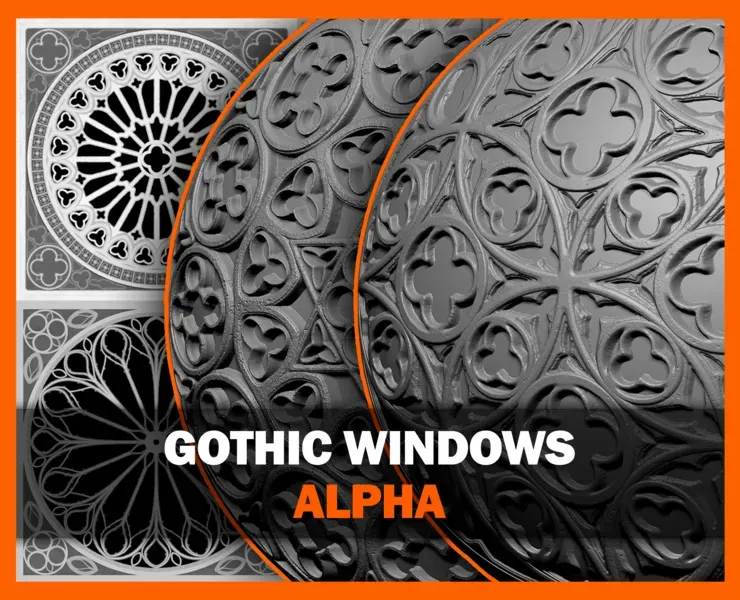 Alpha | Gothic Windows Alpha - Texture sets