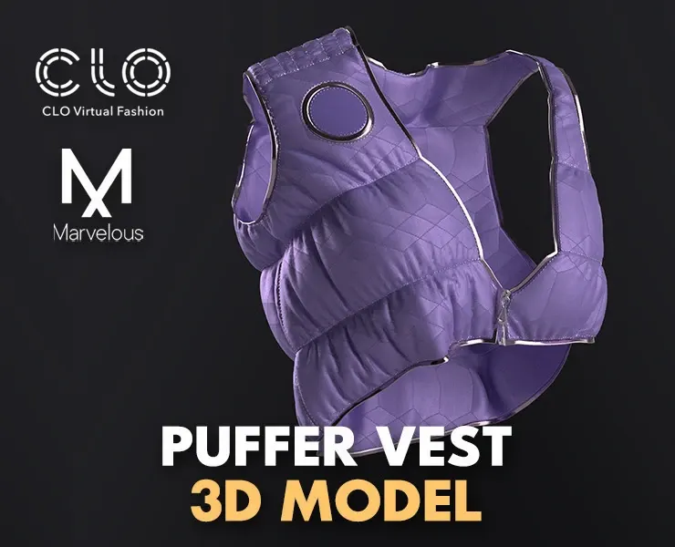 Puffer 3D Vest - Marvelous / Clo3D