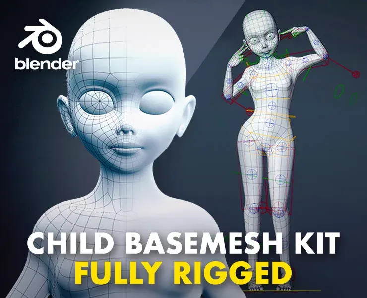 Base Meshes Child Starter Kit + Rig