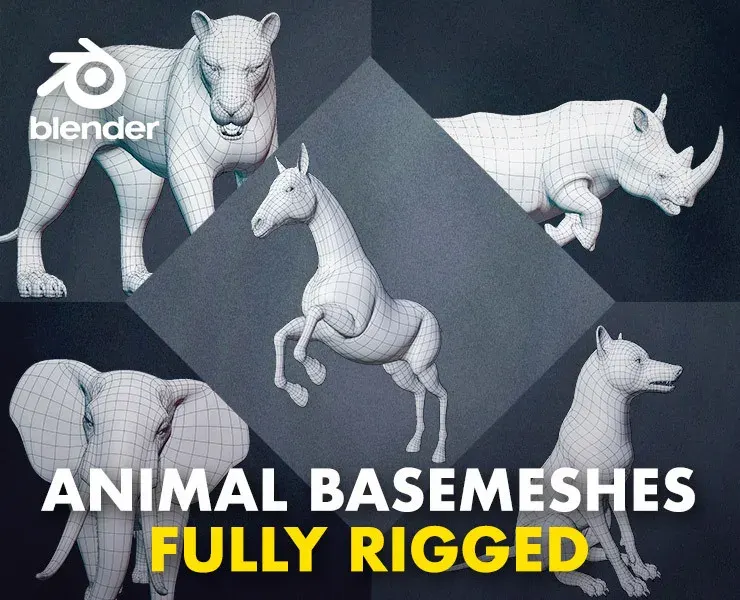 Base Meshes Animal Starter Kit 1 + Rig