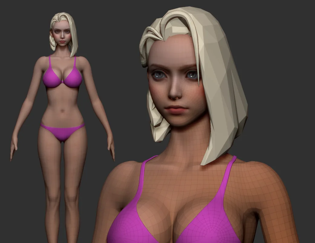 Emicia Base Mesh Stylized Female