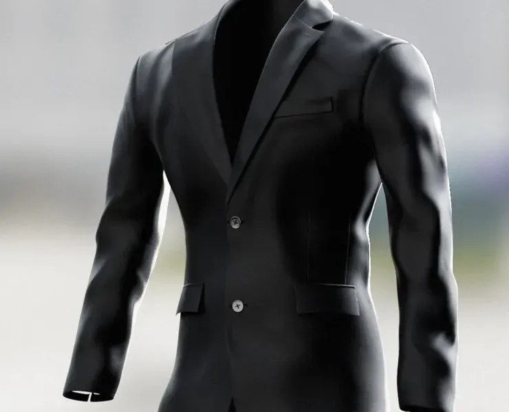 Suit Jacket Low poly