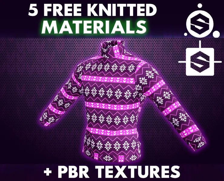 30 Knitted Fabric Materials + PBR Textures (practical & Unique) – Vol 4