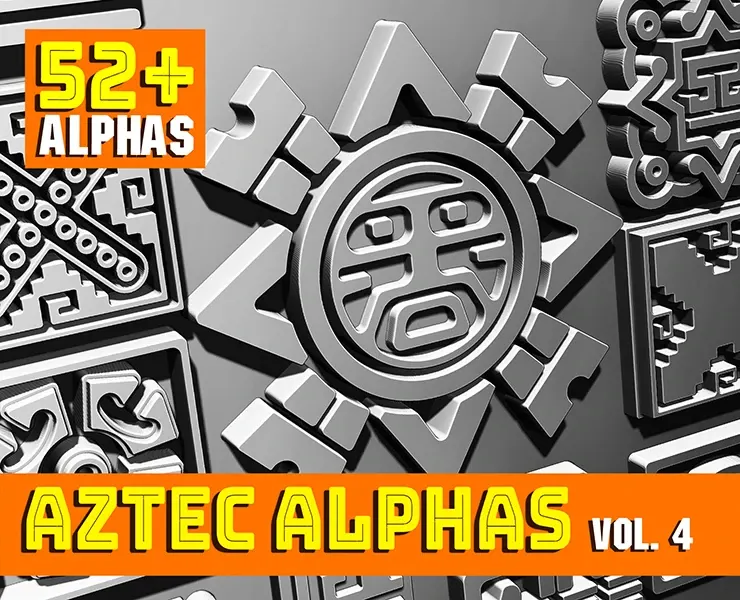 Aztec Alphas Brushes Volume 4