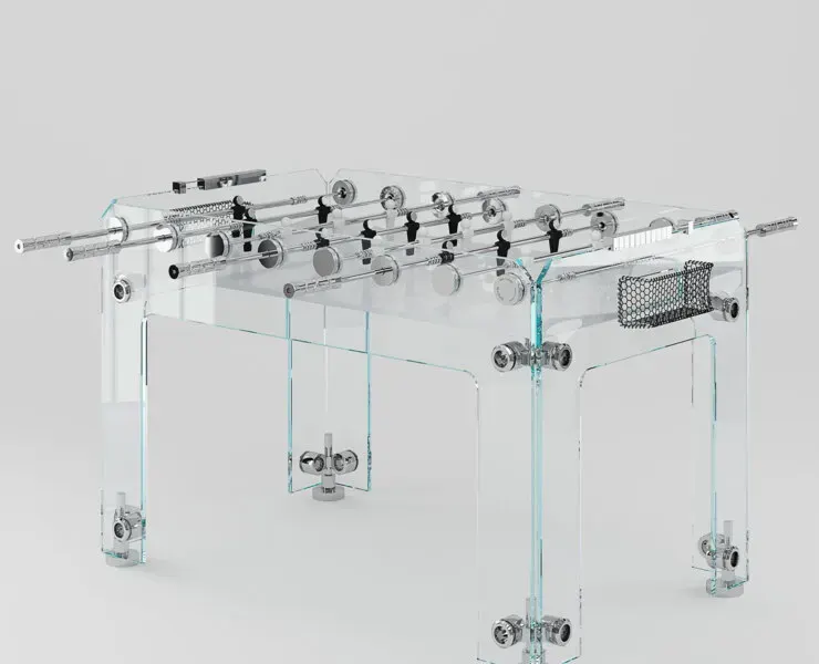 TECKELL® Calcio Balilla collection - Cristallino White Foosball Table