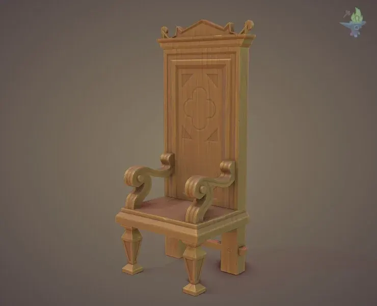 16th Century Gothic Walnut Throne