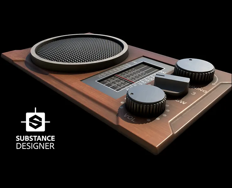 Procedural Classical Radio Material Tutorial ( Substance Designer )