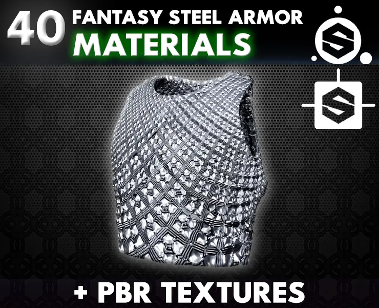 40 Fantasy Steel Armor Materials + PBR Textures (Practical & Unique) - Vol 5