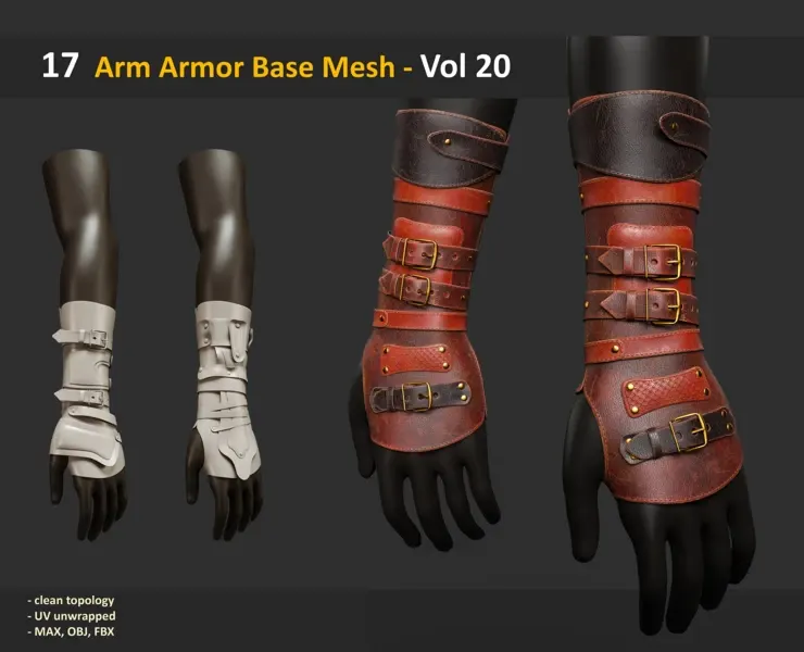 17 Arm Armor Base Mesh - Vol 20