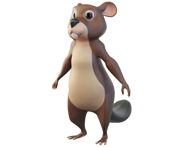 Cartoon Beaver Character