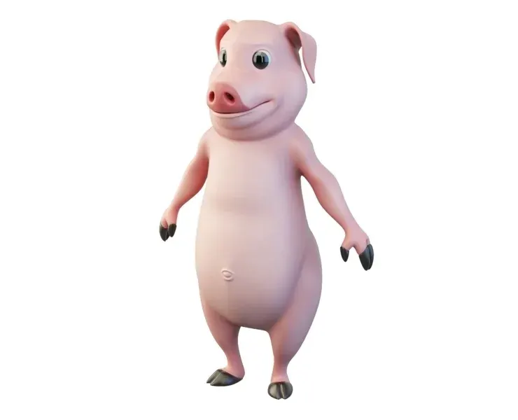 Cartoon Piggy Character