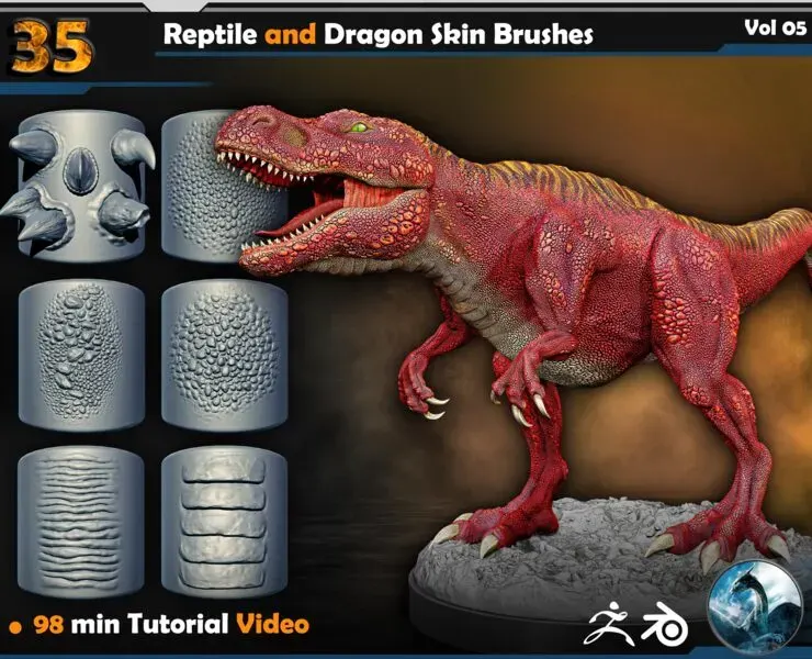 Reptile and Dragon Skin Brushes Vol 05