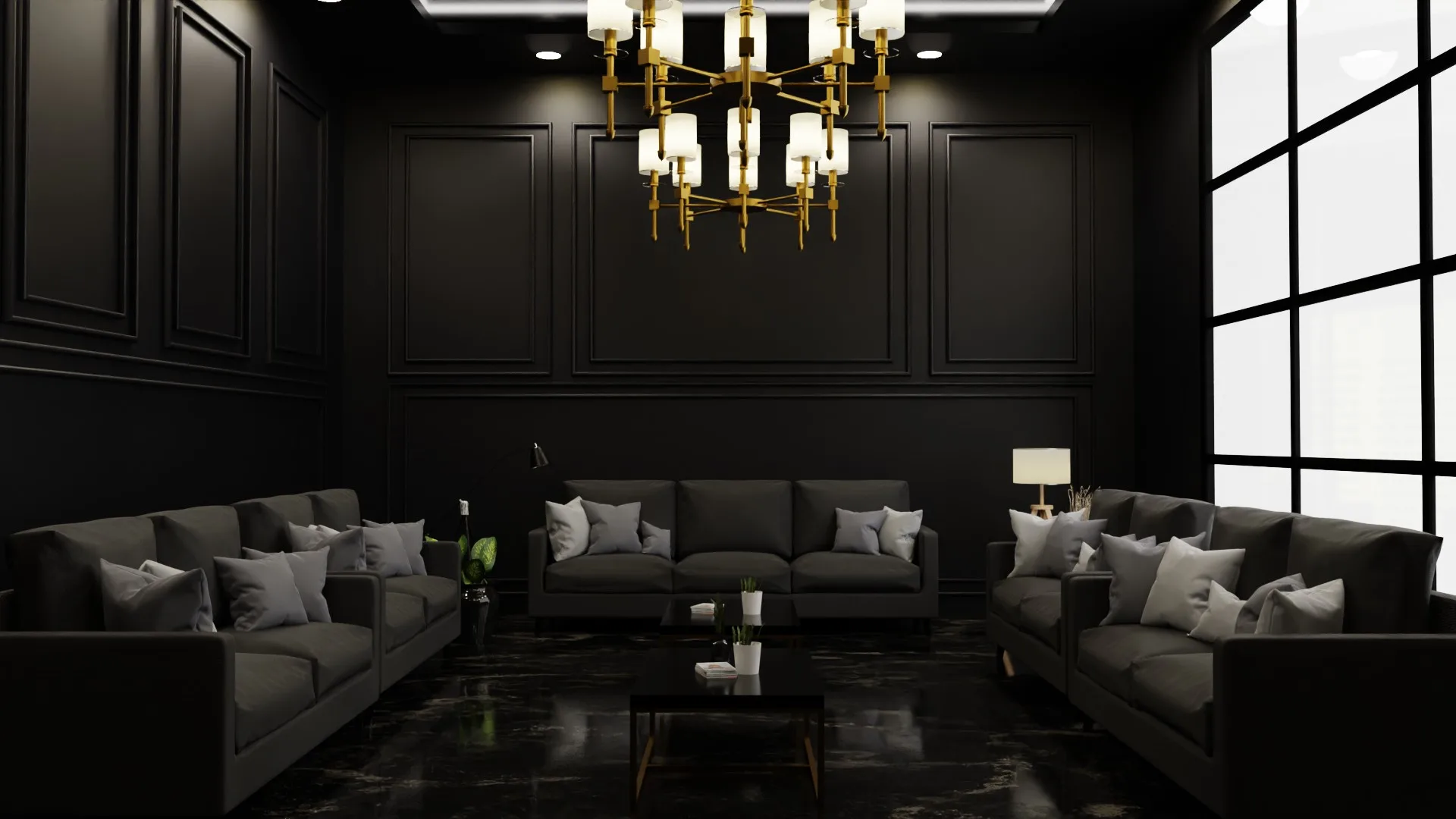 dark living room