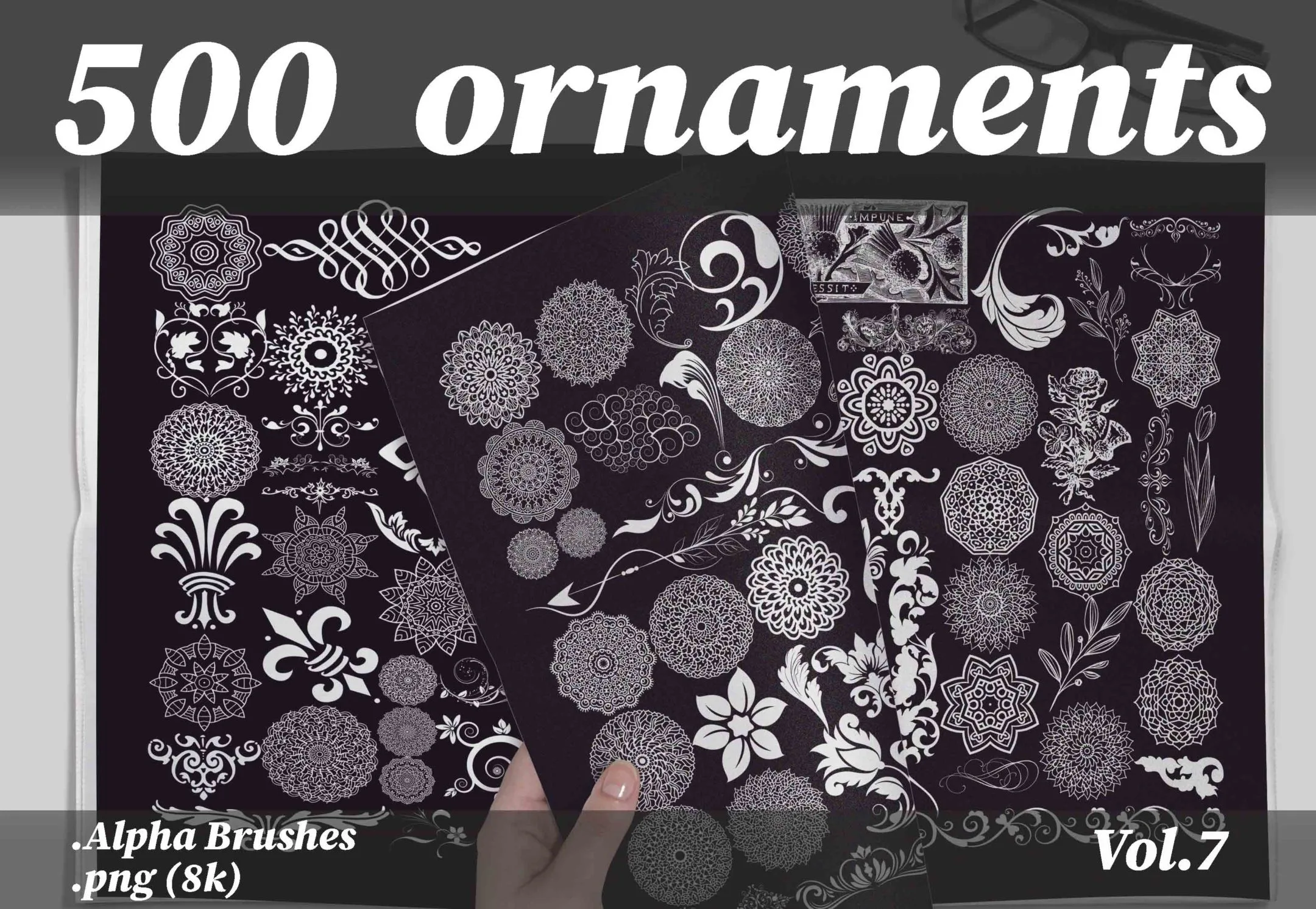 500 ornaments png (8k) vol.7