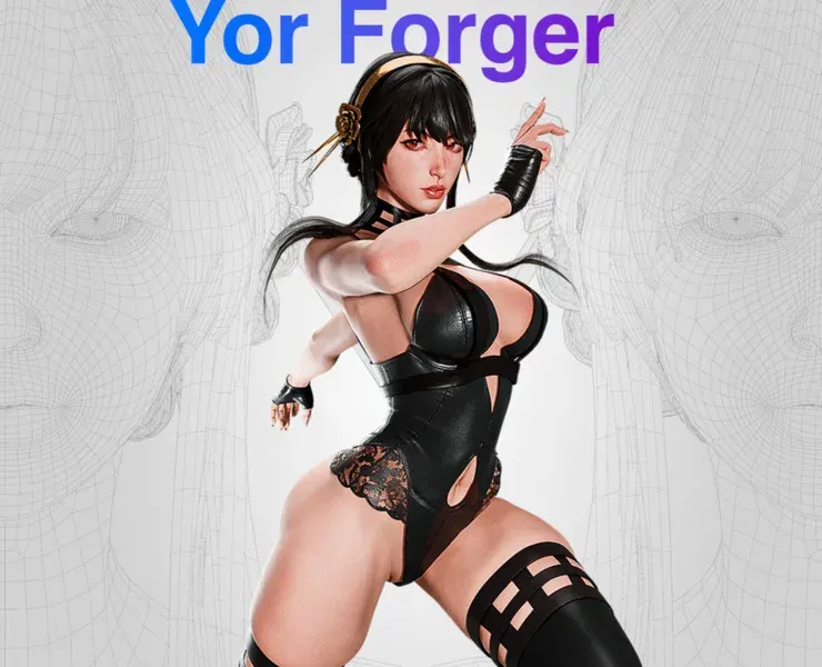 Yor Forger - Game Ready low-poly 3d model UE4