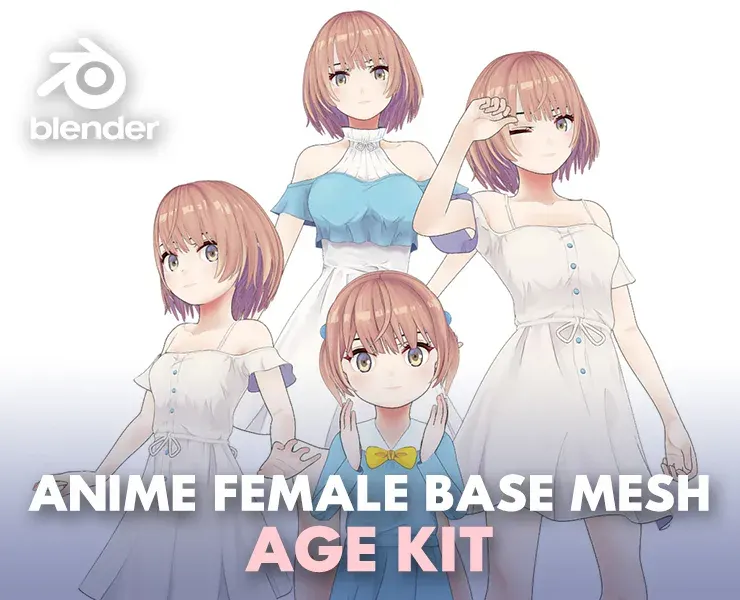 Anime Female Base Mesh Age Kit