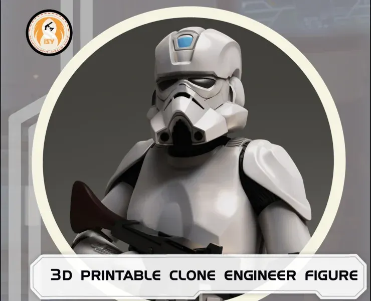 Star wars 3d printable clone engineer figurine