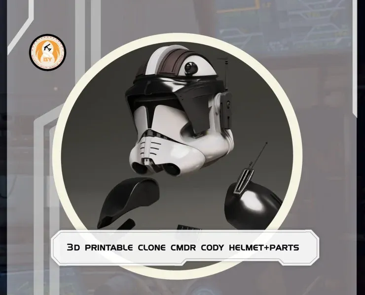 Star Wars 3D Printable Wearable Clone Cmdr Cody Helmet And Parts