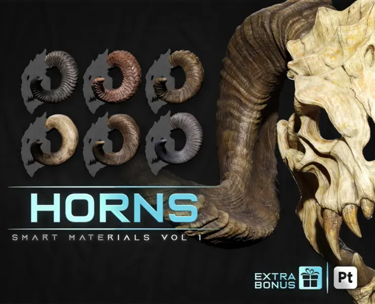 13 Horn Magical Smart Material For Substance 3D Painter