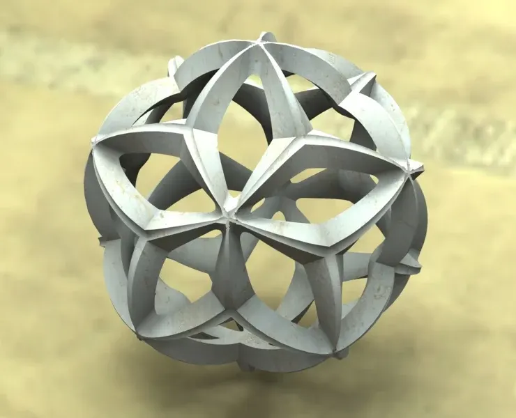 Wireframe Shape Geometric Leaf Ball