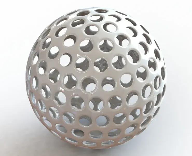 Wireframe Shape Geometric Golf Ball