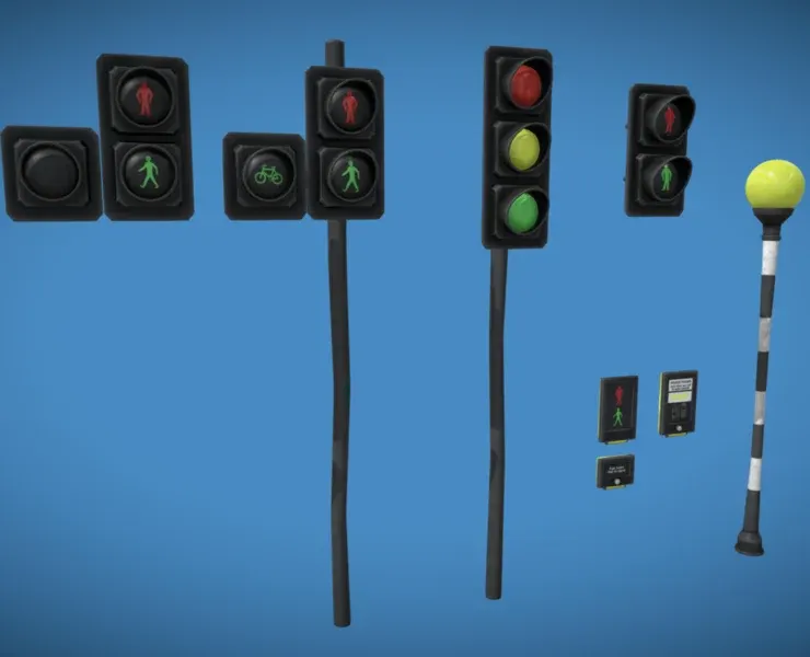 Stylized London UK Traffic Light Pack