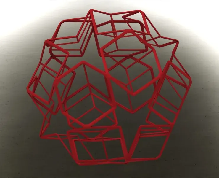 Wireframe Shape Dodecadodecahedron