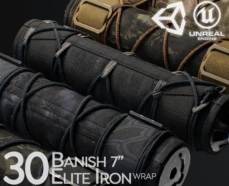 Banish 30 Suppressor Wrapped (PBR - Game Ready - Silencer)