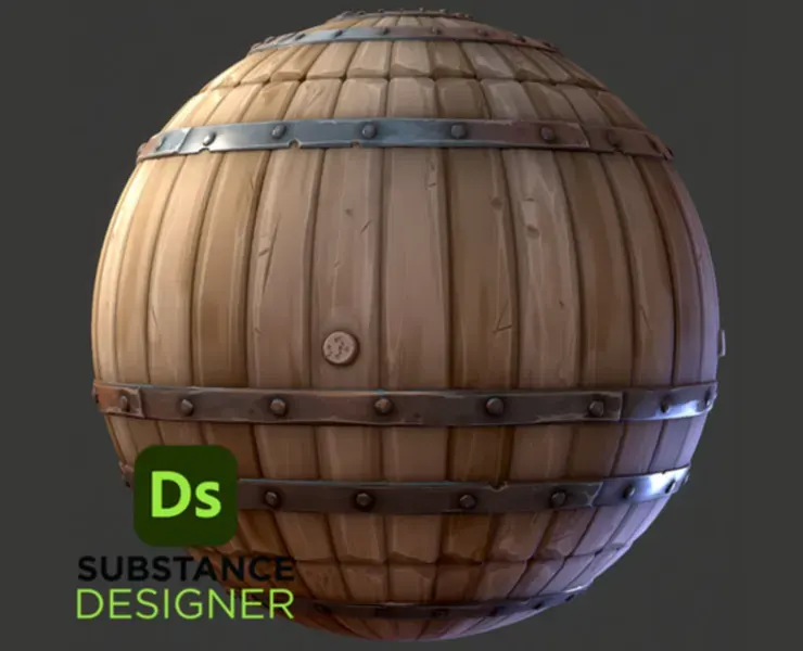 Stylized Wood Planks - Substance 3D Designer + Sbsar File