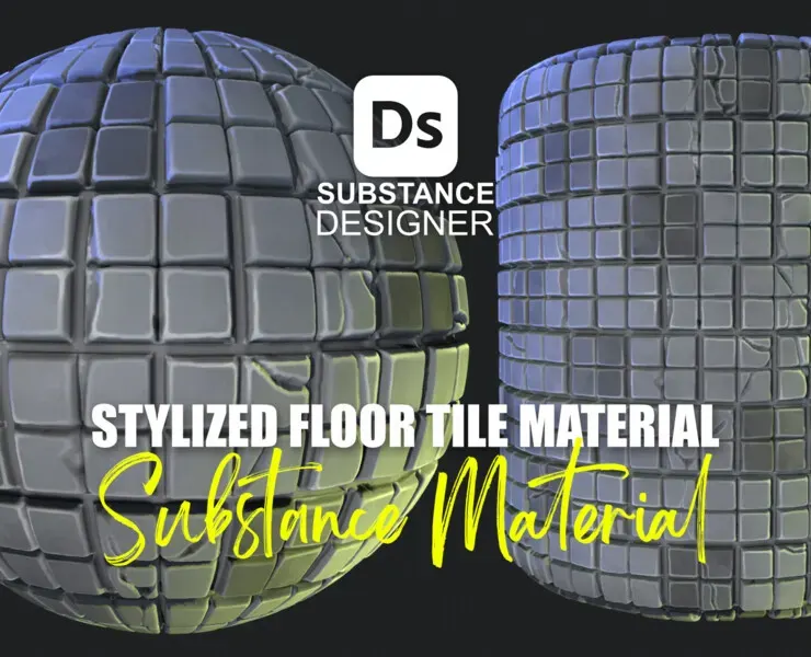 Stylized Floor Tiles Material 05 - Substance 3D Designer