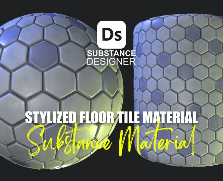 Stylized Floor Tiles Material 06 - Substance 3D Designer