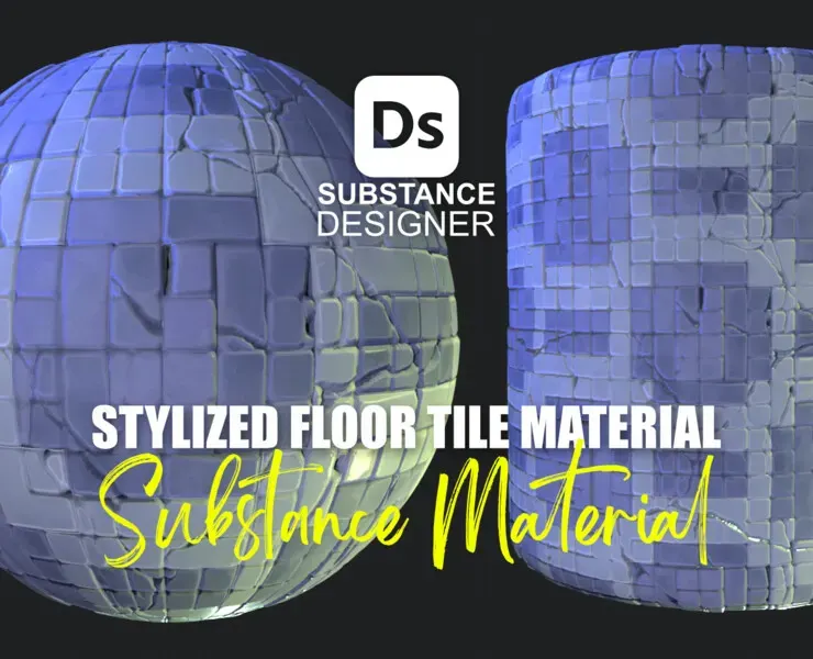 Stylized Floor Tiles Material 11 - Substance 3D Designer