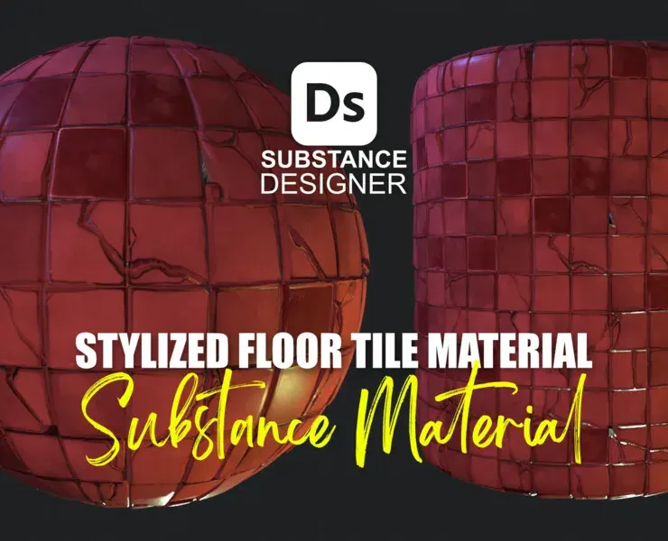 Stylized Floor Tiles Material 12 - Substance 3D Designer