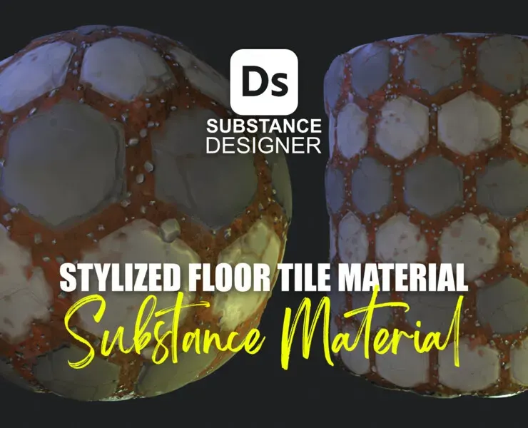 Stylized Floor Tiles Material 13 - Substance 3D Designer