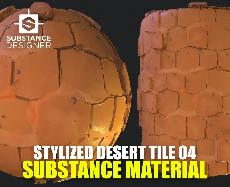 Stylized Desert Tiles Material 04 - Substance 3D Designer