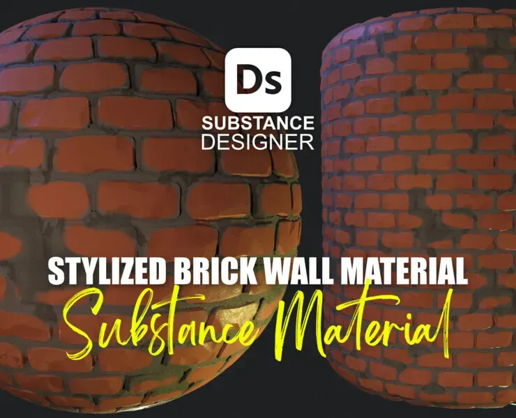 Stylized Brick Wall Material 01 - Substance 3D Designer