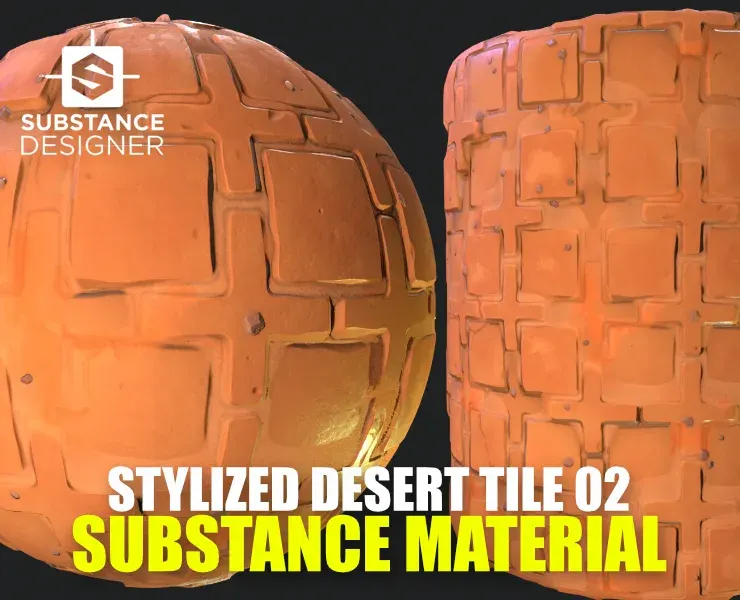 Stylized Desert Tiles Material 02 - Substance 3D Designer