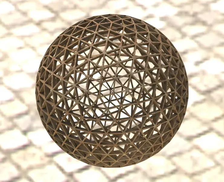 Wireframe Shape Frequency Geodesic Sphere