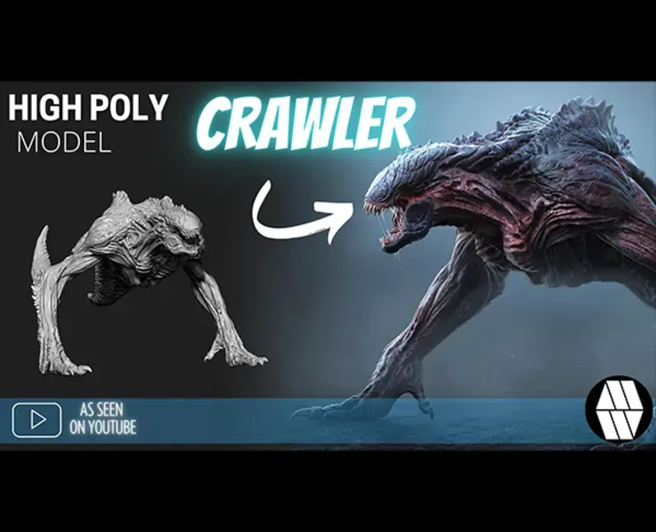 ZBrush Model: Crawler High Poly ZTL & FBX
