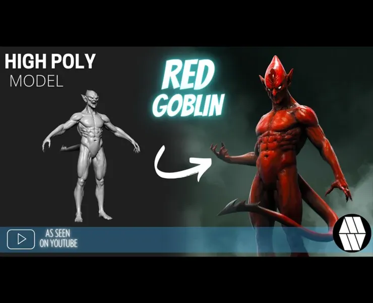 ZBrush Model: Red Goblin High Poly ZTL & FBX