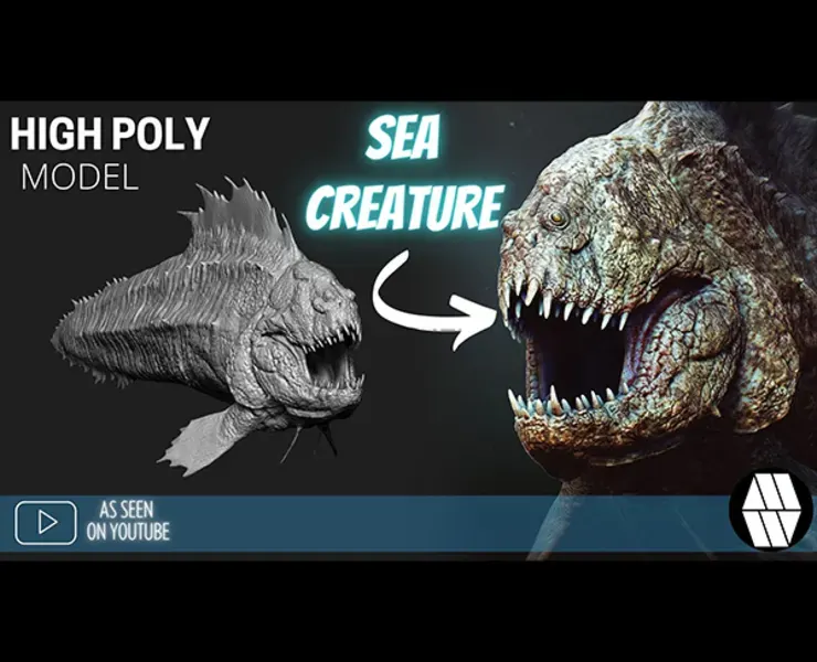 ZBrush Model: Sea Creature High Poly ZTL & FBX