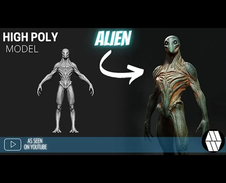 ZBrush Model: Alien High Poly ZTL & FBX