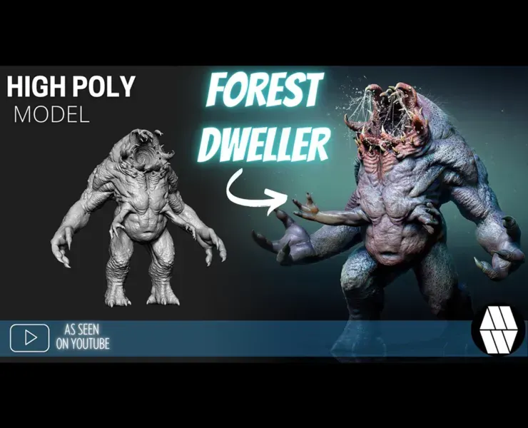 ZBrush Model: Forest Dweller High Poly ZTL & FBX