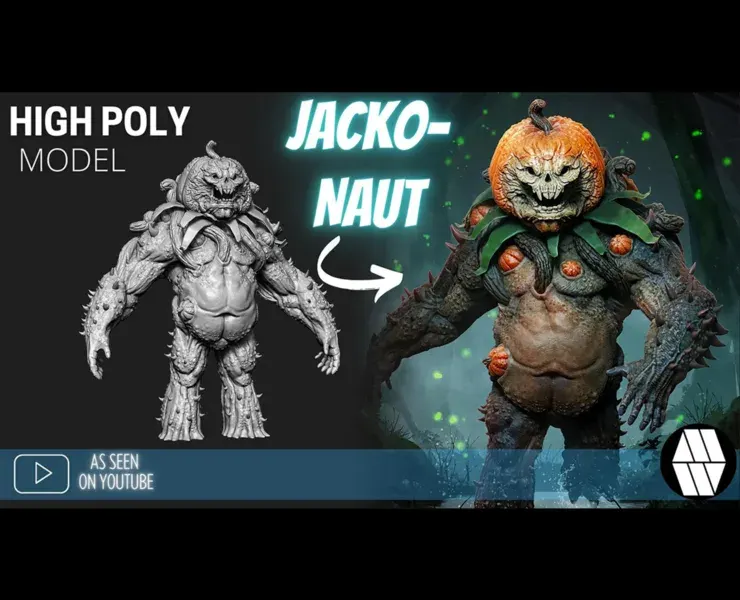 ZBrush Model: Jacko-Naut High Poly ZTL & FBX